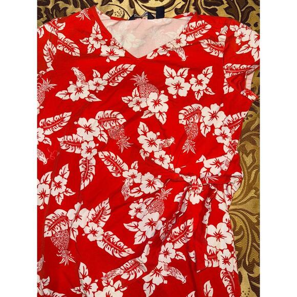 LANDS END TROPICAL DRESS LARGE PETITE LP - Picture 2 of 5